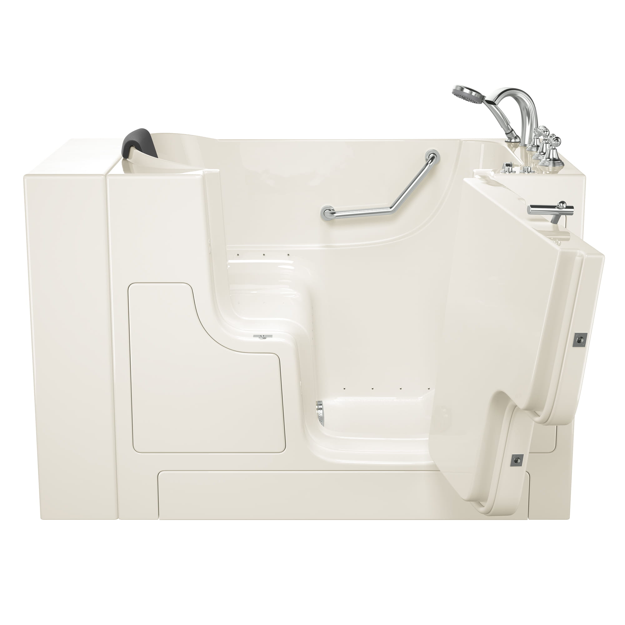 Gelcoat Premium Series 30 x 52  Inch Walk in Tub With Air Spa System   Right Hand Drain With Faucet WIB LINEN